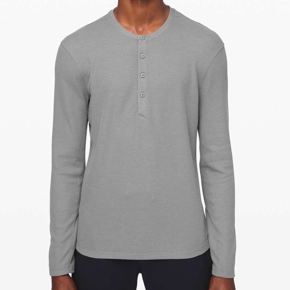 lululemon athletica Other - Lululemon Shift Stitch Henley
Heathered Core Medium Grey Men’s Small NWT